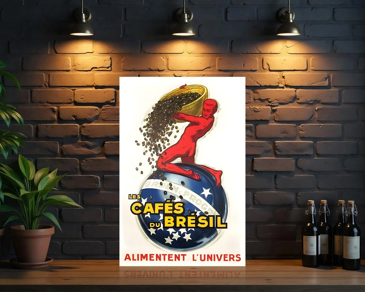 Les Cafes Bresil Metal Tabela