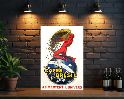 Les Cafes Bresil Metal Tabela
