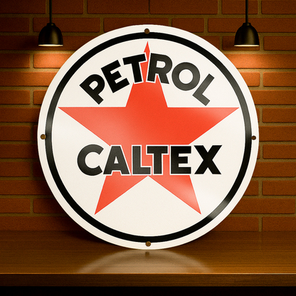 PETROL CALTEX Metal Tabela
