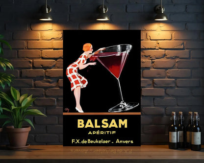 Balsam Apéritif Martini Charm from Antwerp Metal Tabela