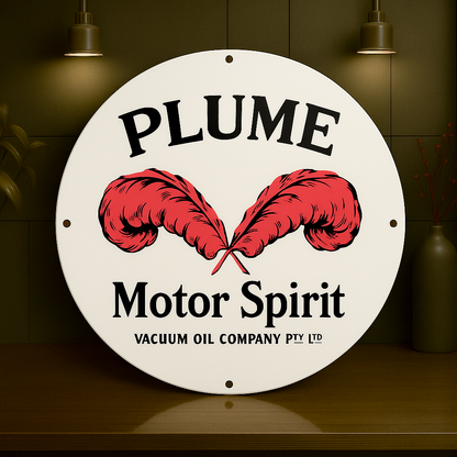 PLUME Motor Spirit Vacuum Oil Metal Tabela