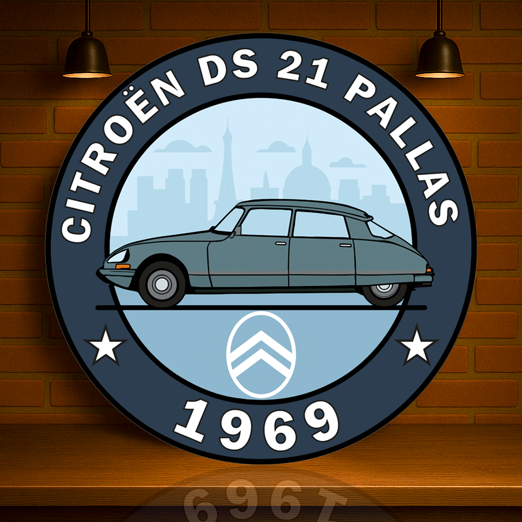 CITROËN DS 21 Pallas The Goddess of French (1969) Metal Tabela