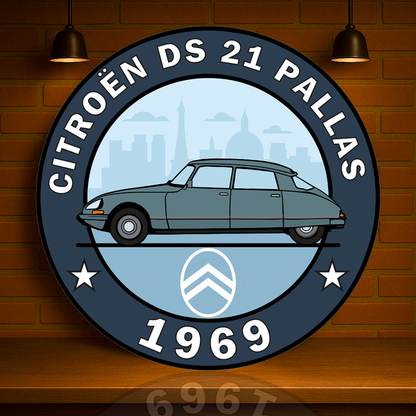 CITROËN DS 21 Pallas The Goddess of French (1969) Metal Tabela