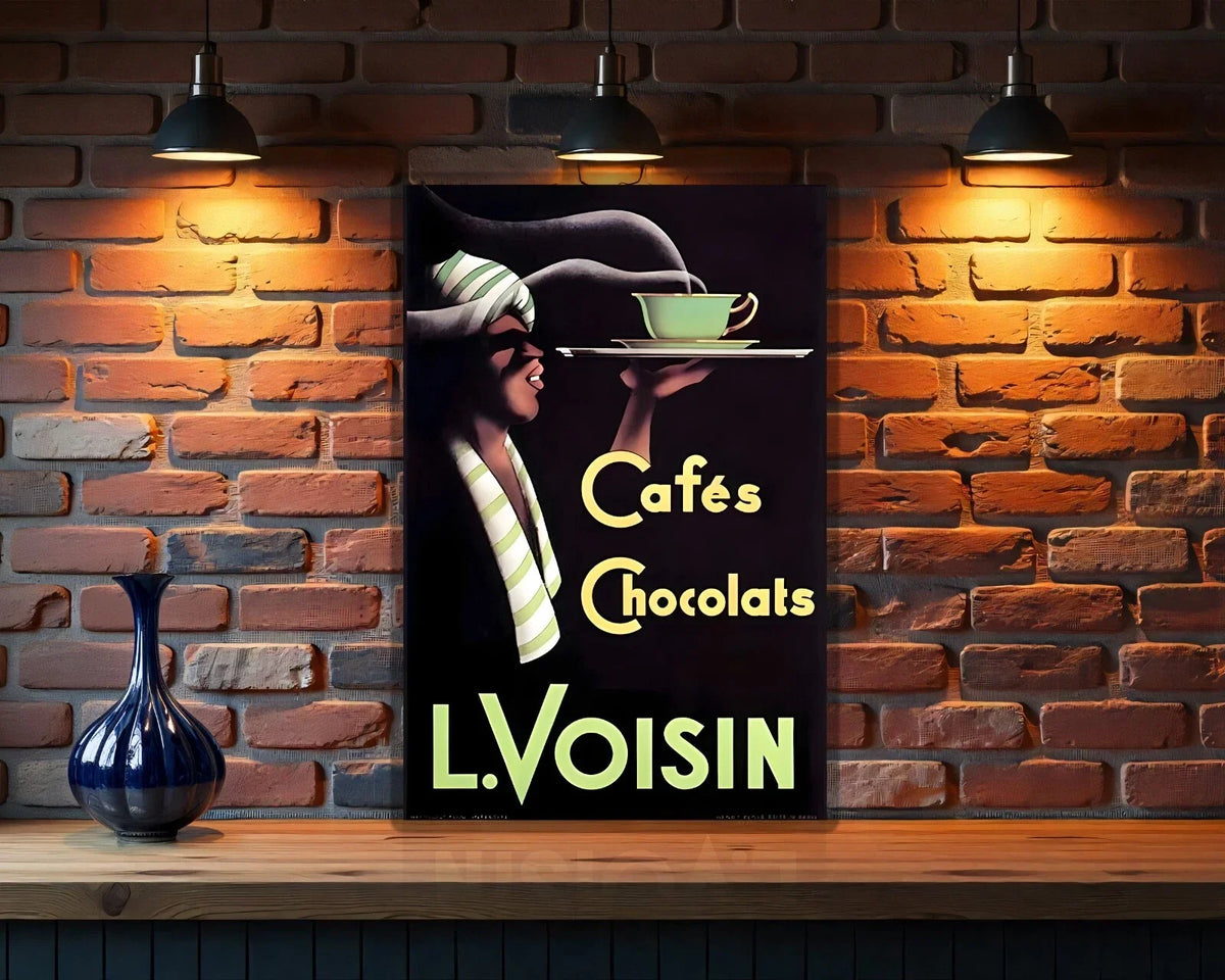 Cafés Chocolats L. Voisin Metal Tabela