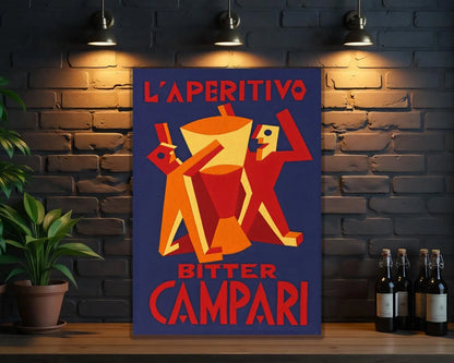 Campari L'Aperitivo Bitter Futurist Metal Tabela