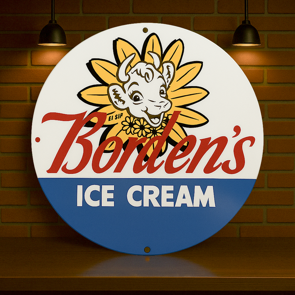 Borden's Ice CreamSign Metal Tabela