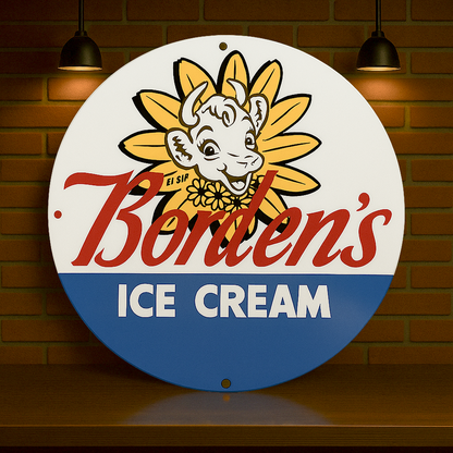 Borden's Ice CreamSign Metal Tabela