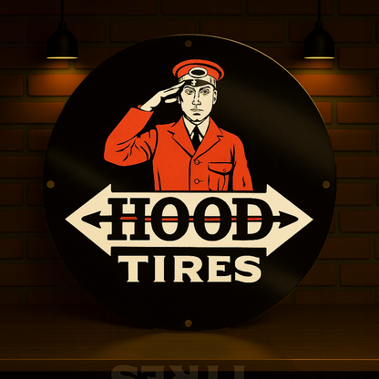 Hood Tires Metal Tabela