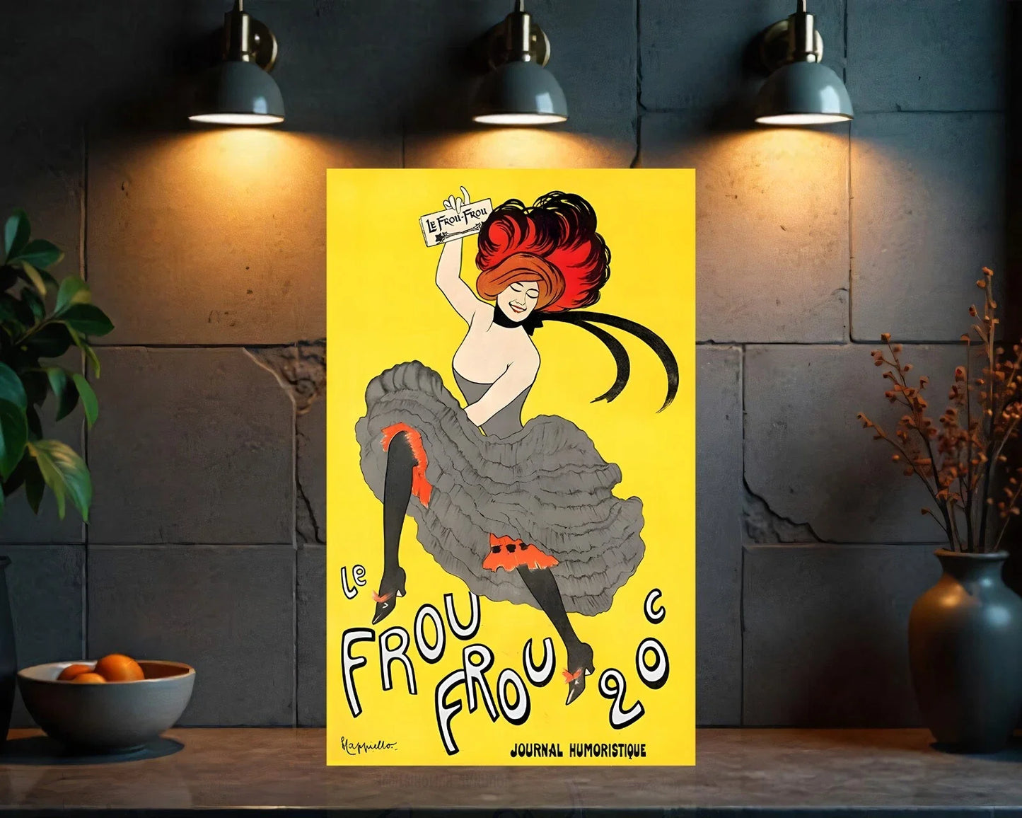Le Frou Frou French Belle Époque Cabaret Humor Metal Tabela