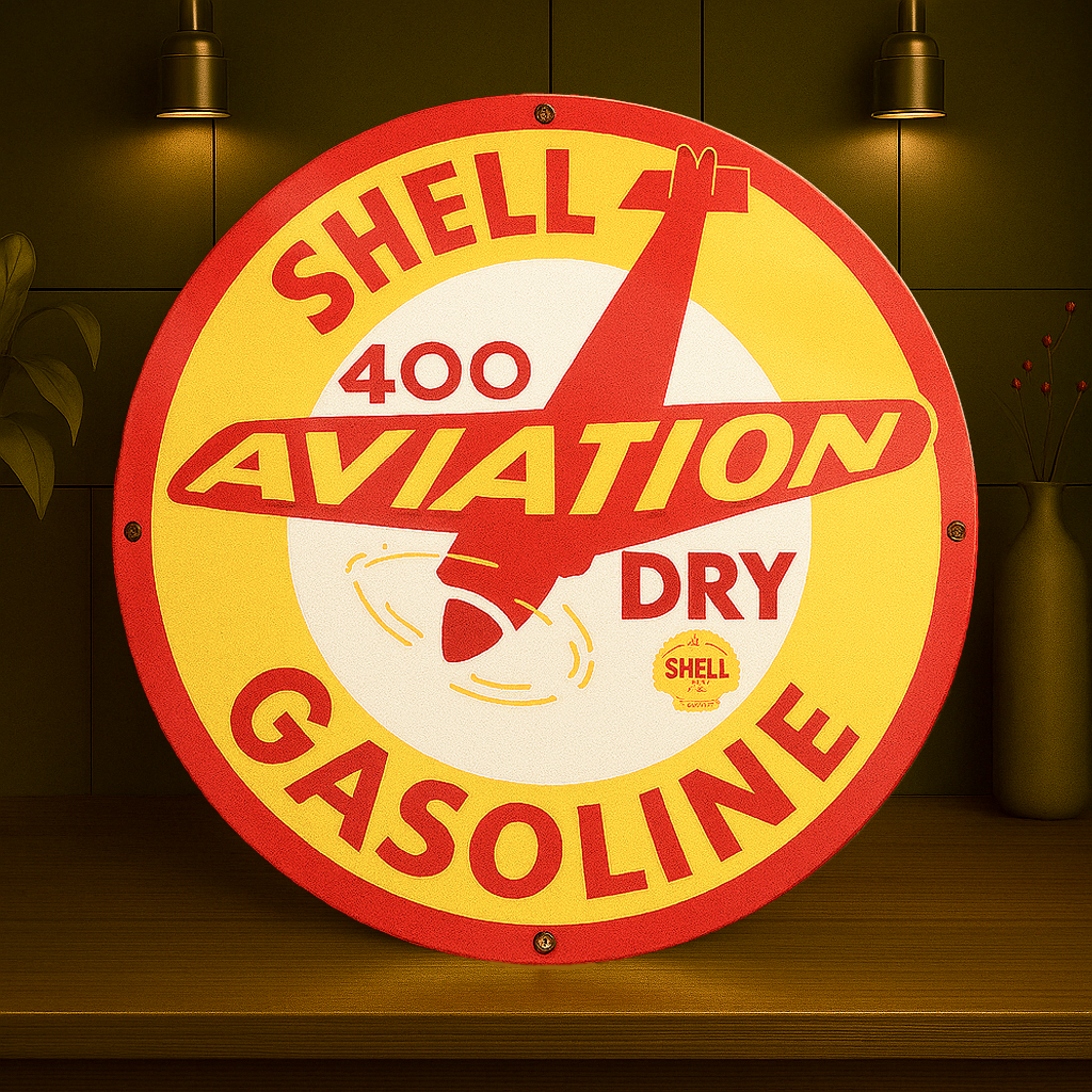 SHELL AVIATION 400 Gasoline Metal Tabela