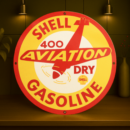 SHELL AVIATION 400 Gasoline Metal Tabela