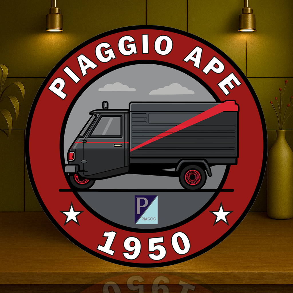 Piaggio Ape 1950 Cargo Edition Metal Tabela