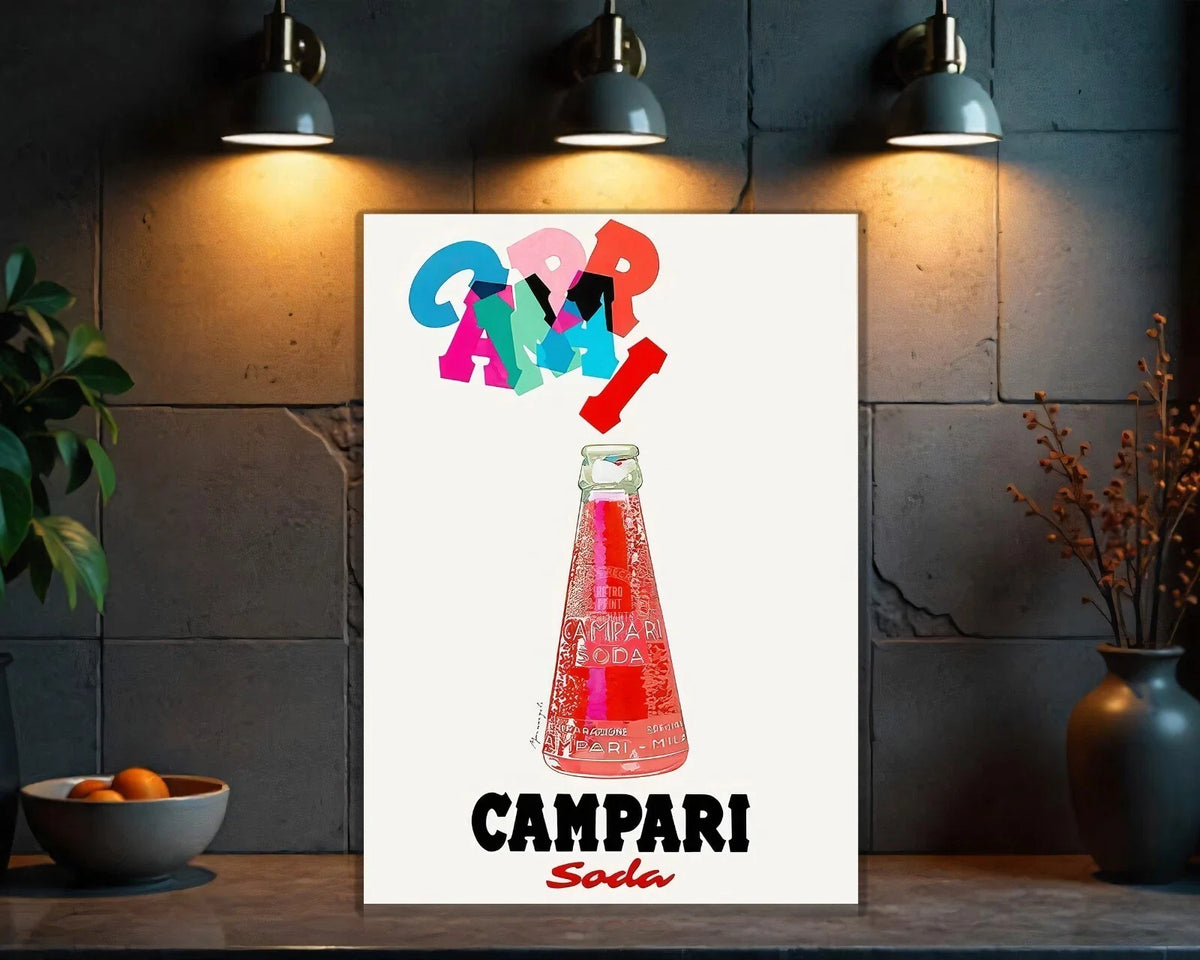 Campari Soda Beverage Metal Tabela