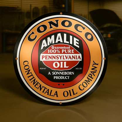 CONOCO AMALIE Pennsylvania Oil Metal Tabela