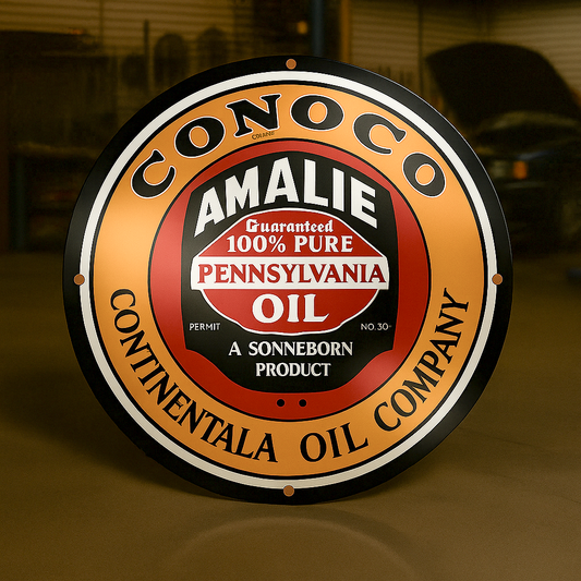 CONOCO AMALIE Pennsylvania Oil Metal Tabela