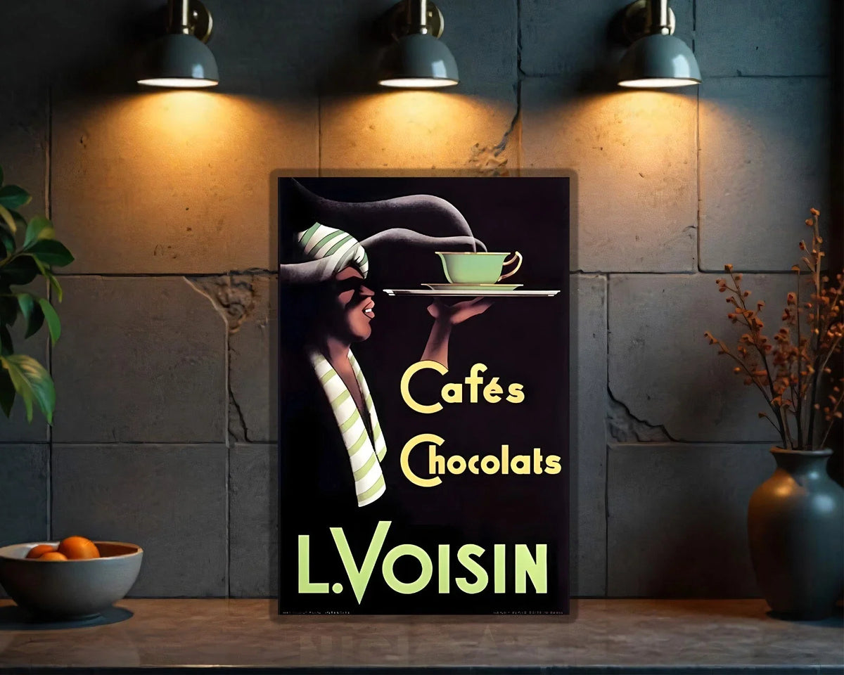 Cafés Chocolats L. Voisin Metal Tabela