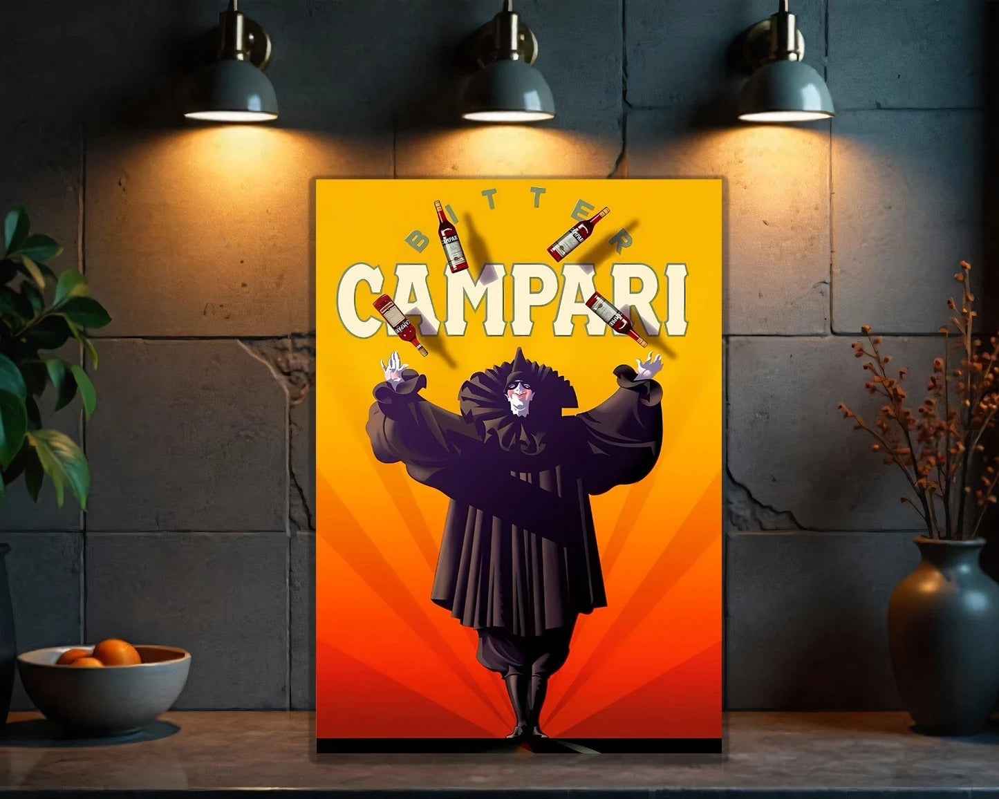 Campari Clown Metal Tabela