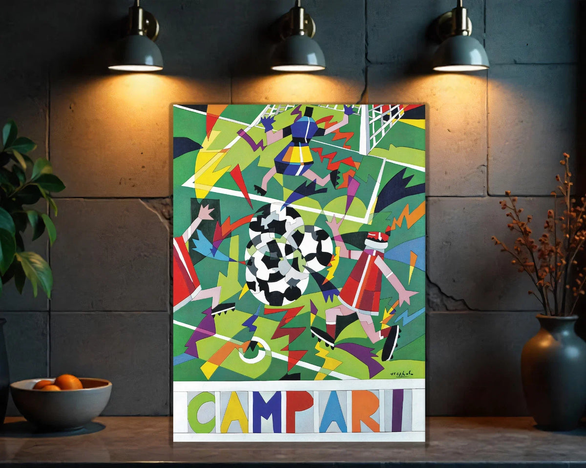Campari Futurist Soccer by Angioletti Metal Tabela