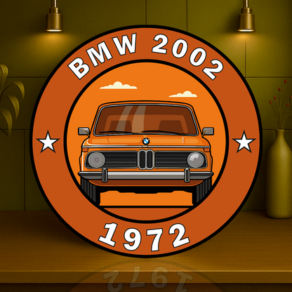 BMW 2002 Bavarian Classic Reborn Metal Tabela