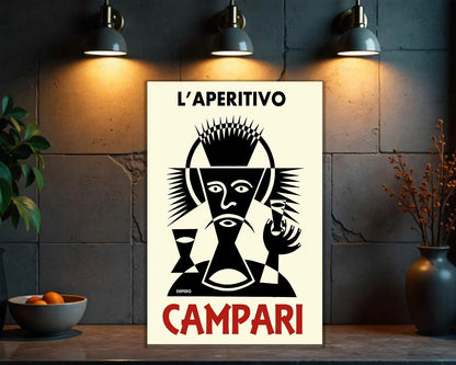 Campari Depero L'Aperitivo Metal Tabela