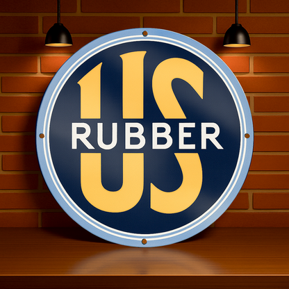 US RUBBER Vintage Industrial Wall Metal Tabela