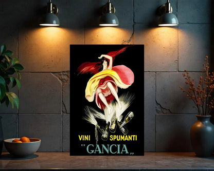 Vini Spumanti Gancia Sparkling Metal Tabela