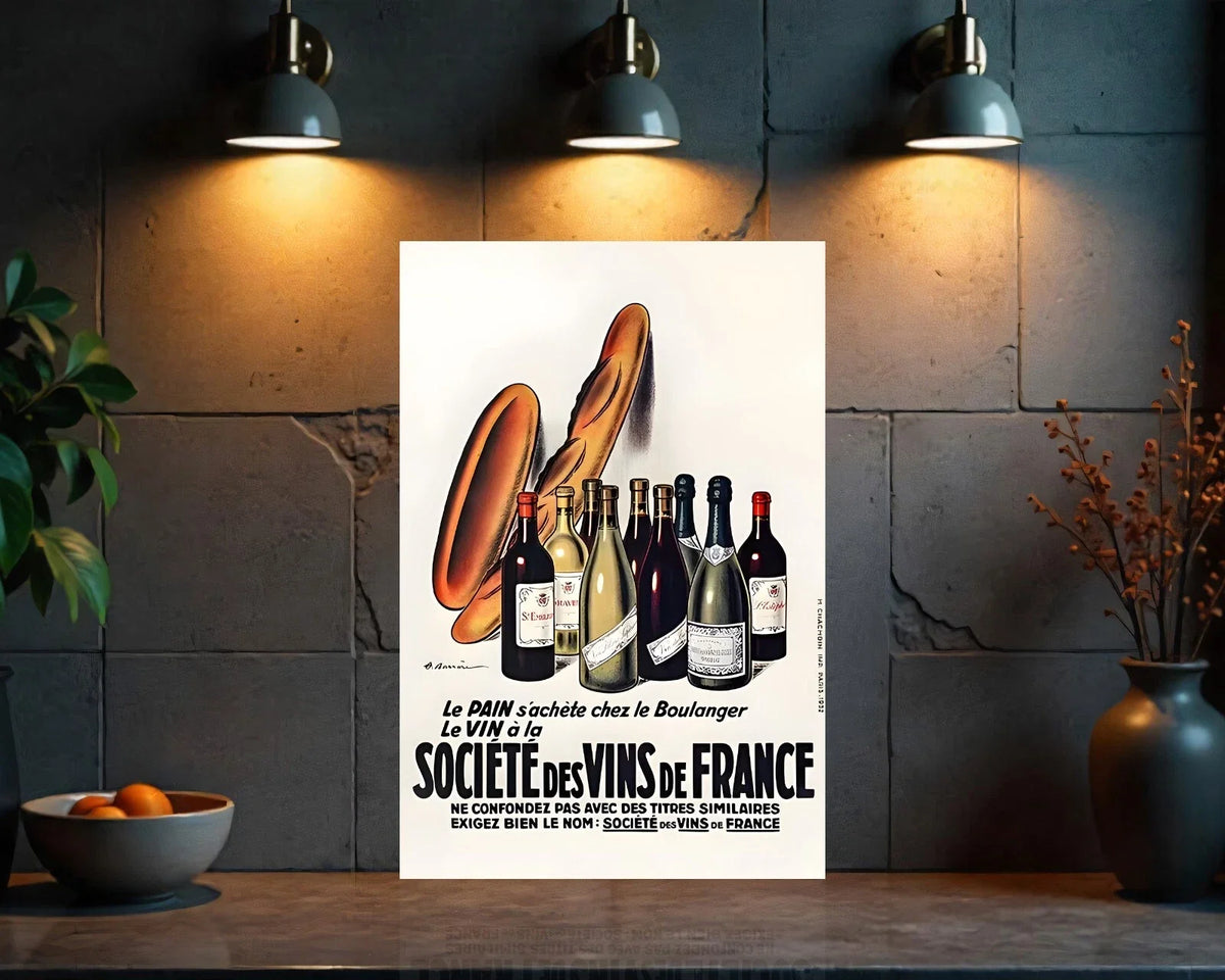 Société des Vins de France Metal Tabela