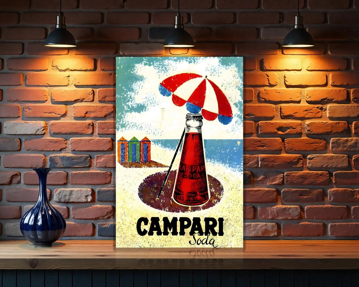 Campari Soda - Beach Umbrella Edition Metal Tabela