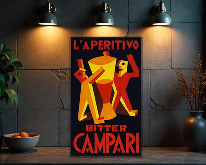 Campari L'Aperitivo Metal Tabela