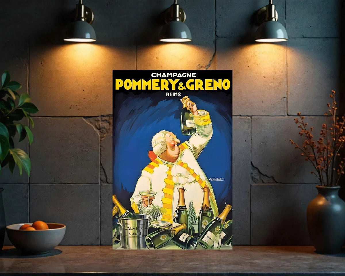POMMERY & GRENO Champagne Metal Tabela