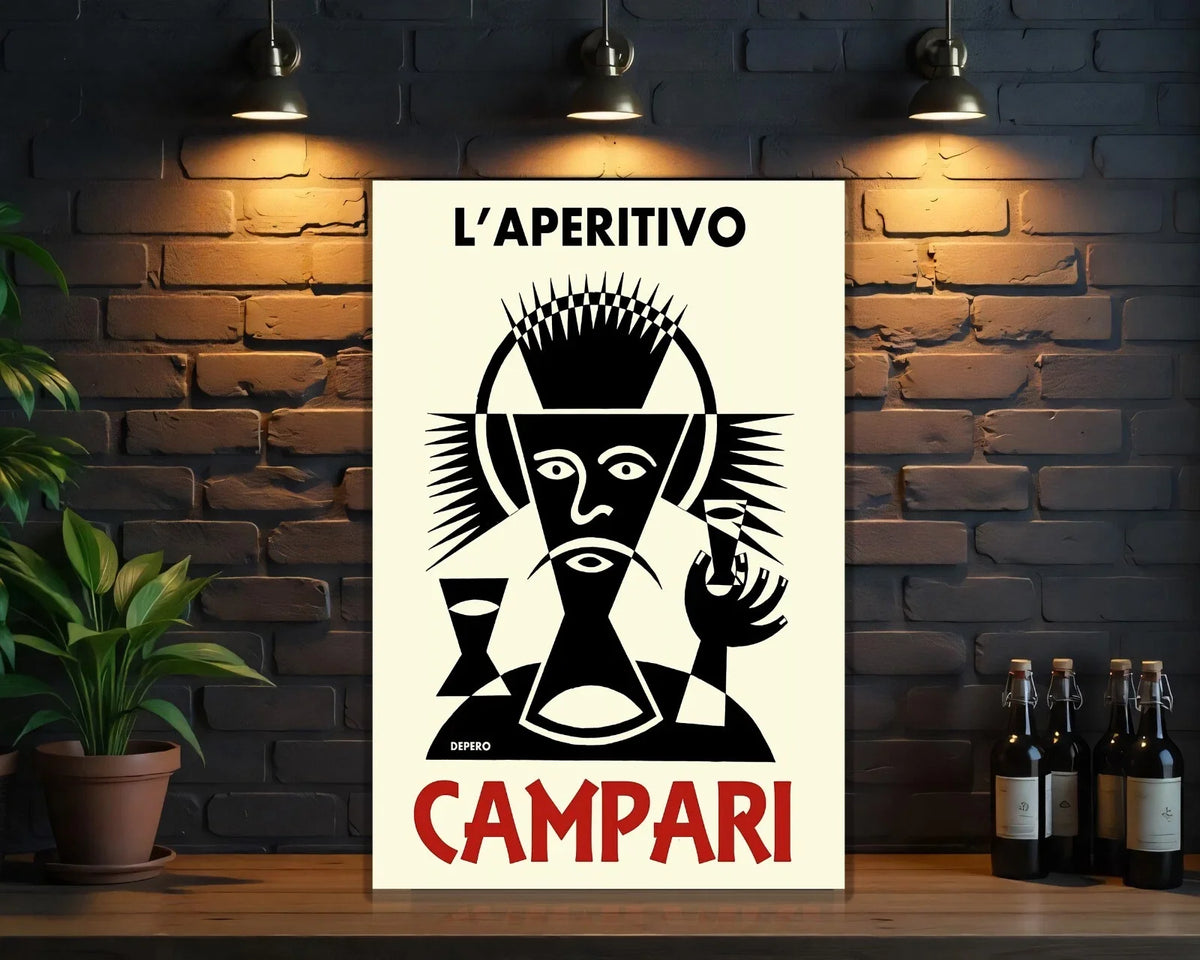 Campari Depero L'Aperitivo Metal Tabela