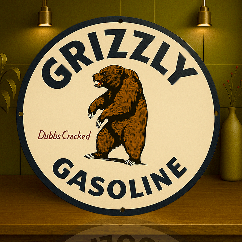 Grizzly Bear Oil Company Gasoline Metal Tabela