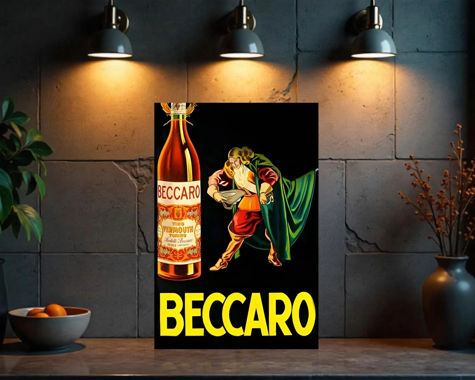 Beccaro Vermouth Metal Tabela