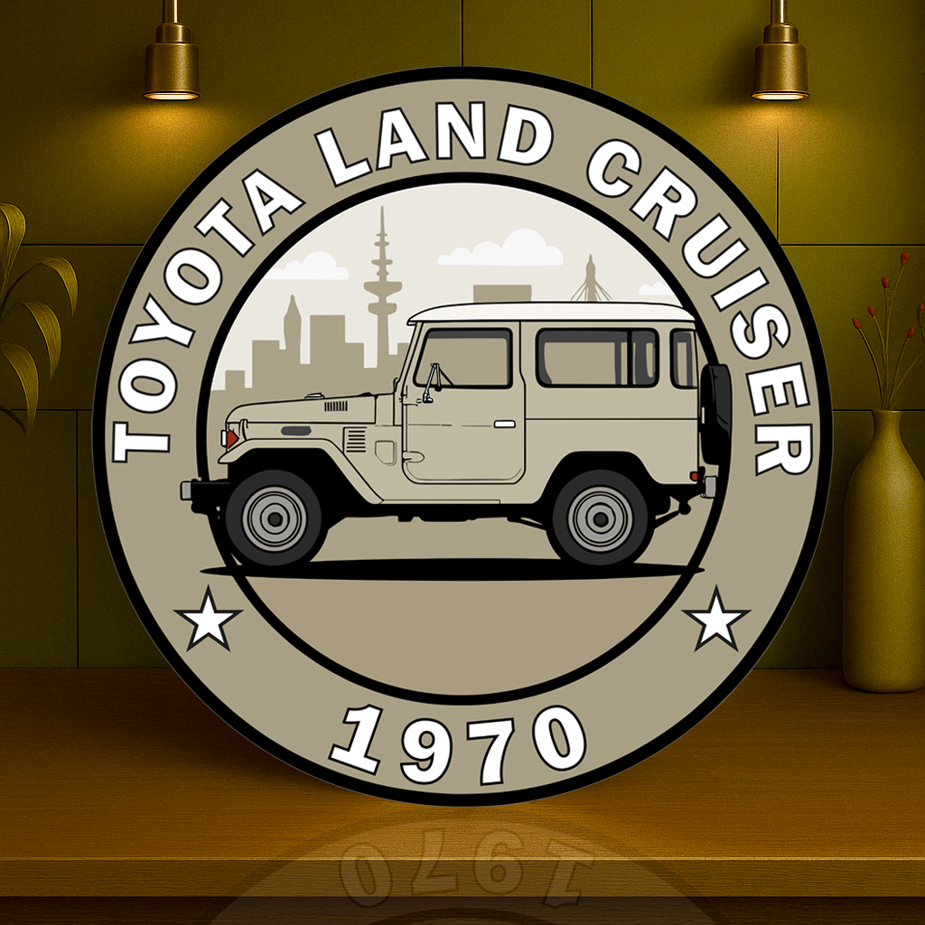 Toyota Land Cruiser 1970 FJ40 Beige Edition Metal Tabela