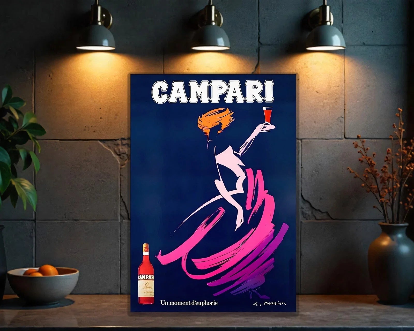 Campari French Elegance in Motion Dance Metal Tabela