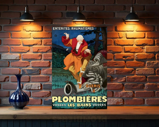 Plombières - les - Bains French Medical Spa Metal Tabela
