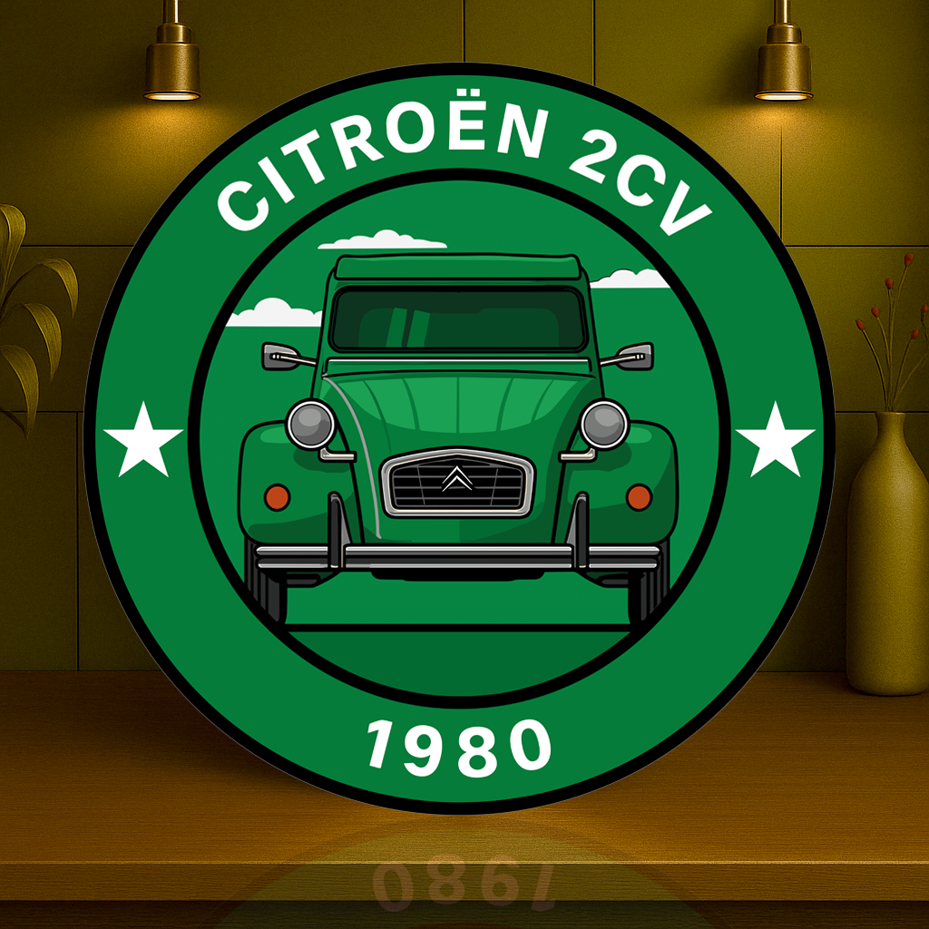 Citroën 2CV (1980) The Iconic French Utility Car Metal Tabela