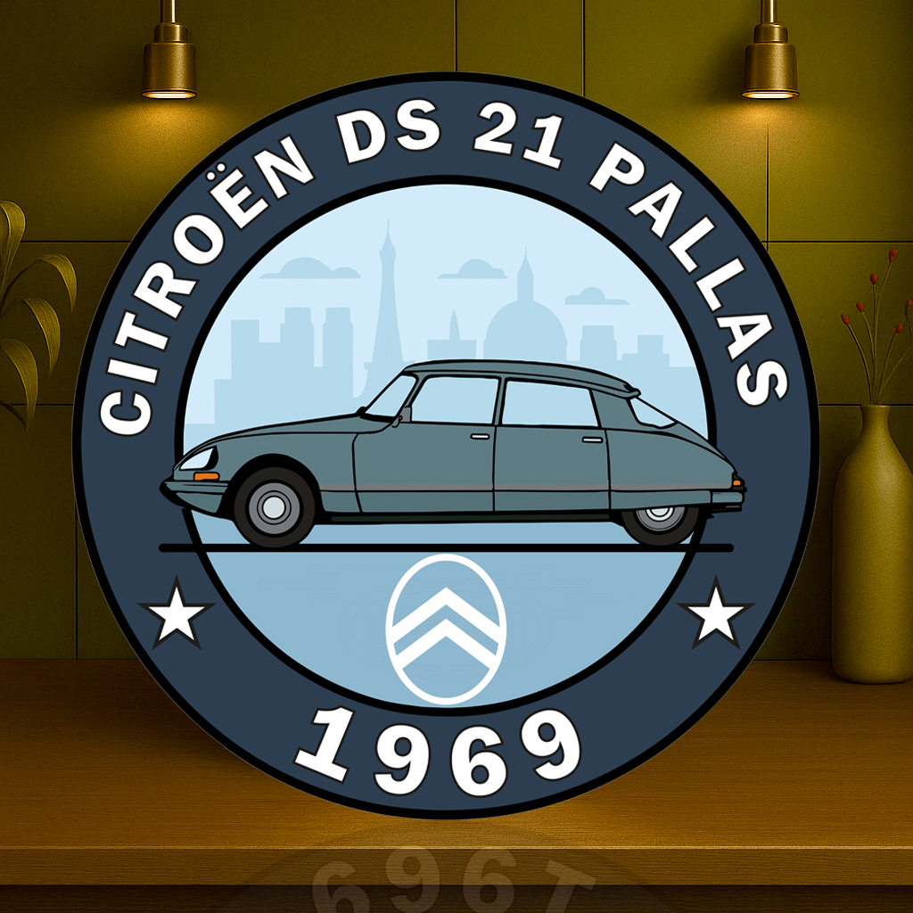 CITROËN DS 21 Pallas The Goddess of French (1969) Metal Tabela