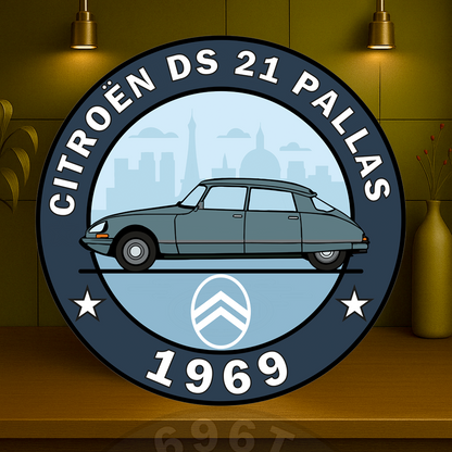 CITROËN DS 21 Pallas The Goddess of French (1969) Metal Tabela