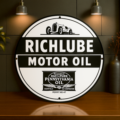 RICHLUBE Motor Oil Metal Tabela