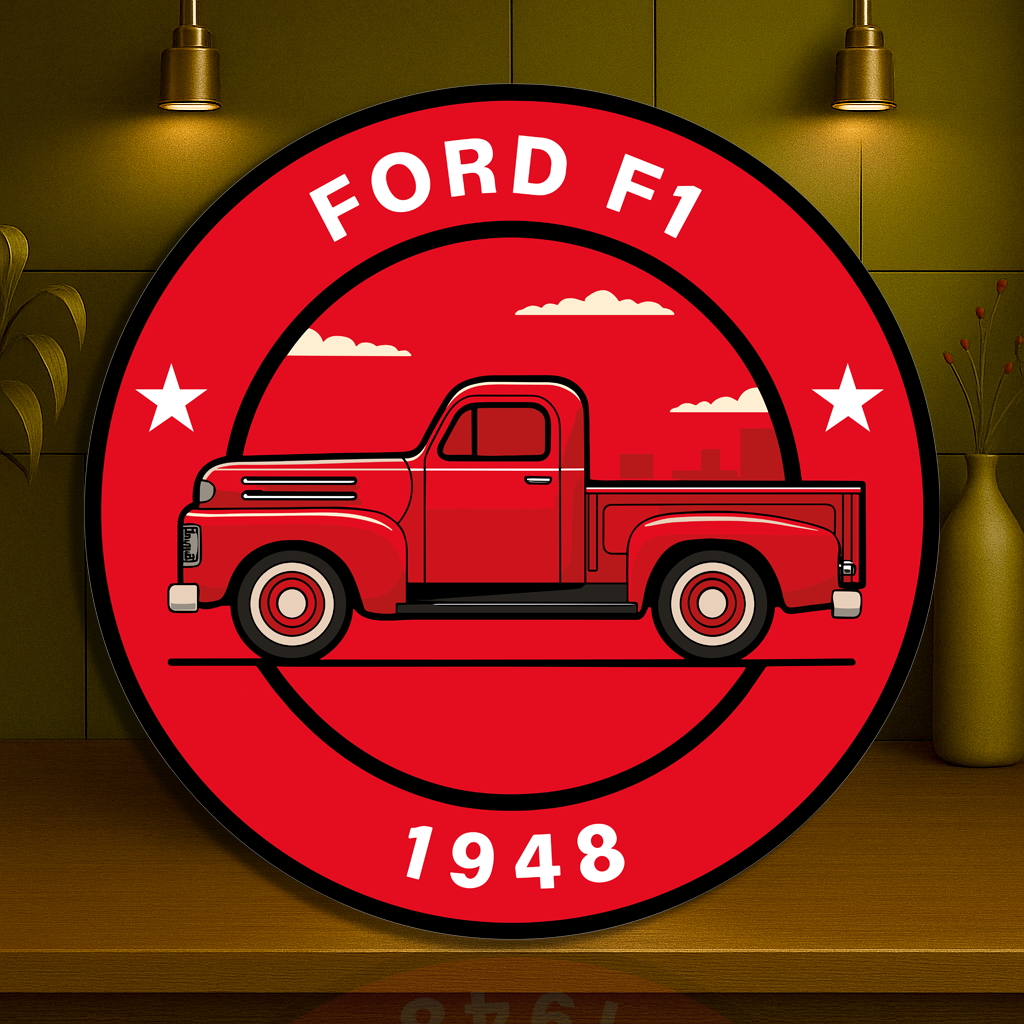 FORD F1 Classic Pickup Tribute XL (1948) Metal Tabela