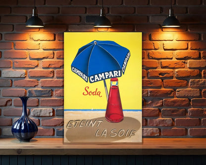 Campari Soda Éteint La Soif Metal Tabela