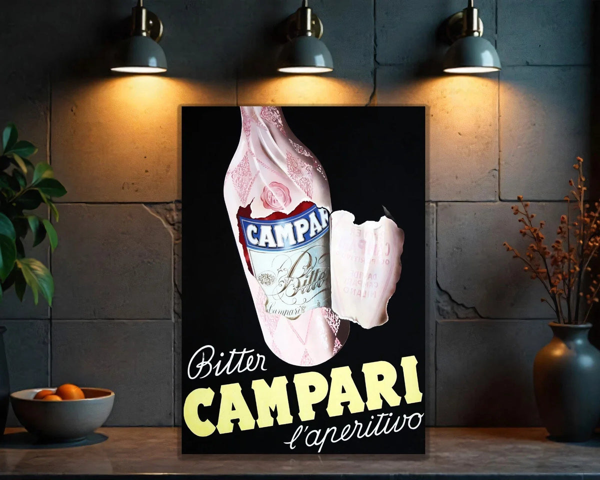 Campari Soda "Bitter L'Aperitivo" Metal Tabela