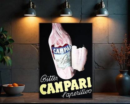 Campari Soda "Bitter L'Aperitivo" Metal Tabela