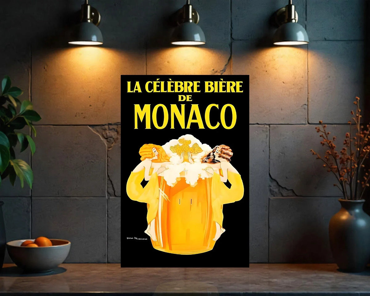 La Célèbre Bière de Monaco Metal Tabela
