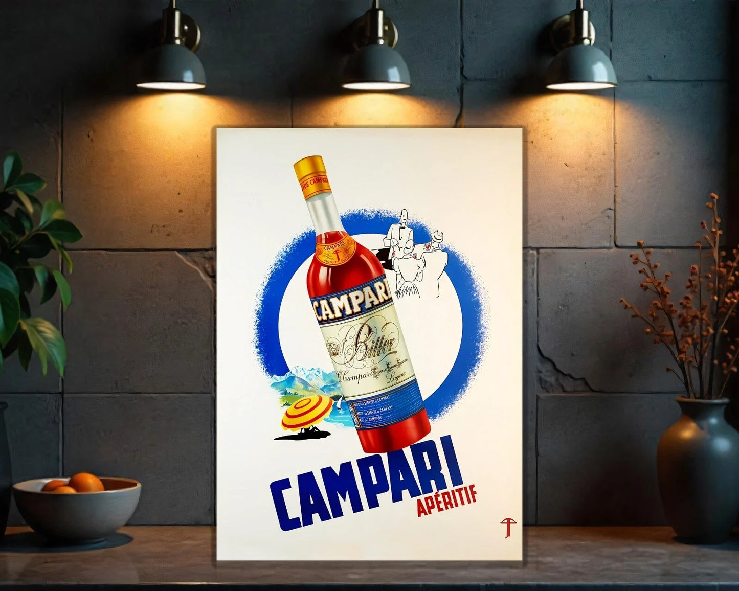 Campari Apéritif Circle Edition Metal Tabela