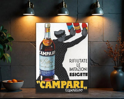 Campari Bitter Anti - Counterfeit Metal Tabela