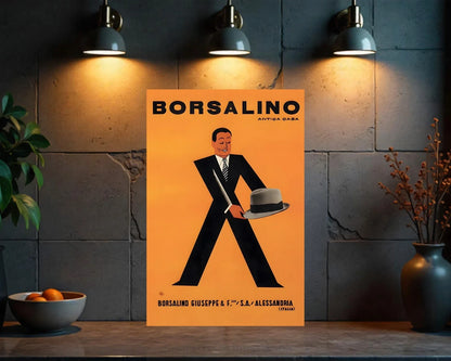Borsalino Vintage Style Metal Tabela