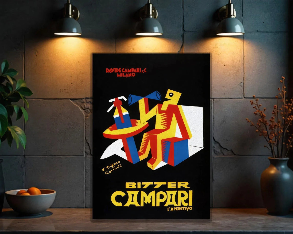 Campari Bitter Futurist - Milano Aperitivo Model Metal Tabela