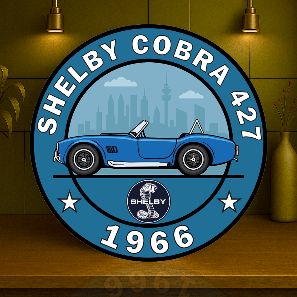 SHELBY COBRA 427 The Beast in Blue (1966) Metal Tabela